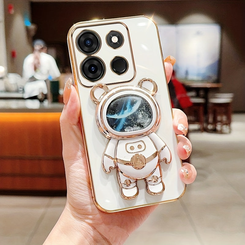 Shockproof TPU Phone Case with Anti-Drop Protection and Built-in Holder for Spark Series Models