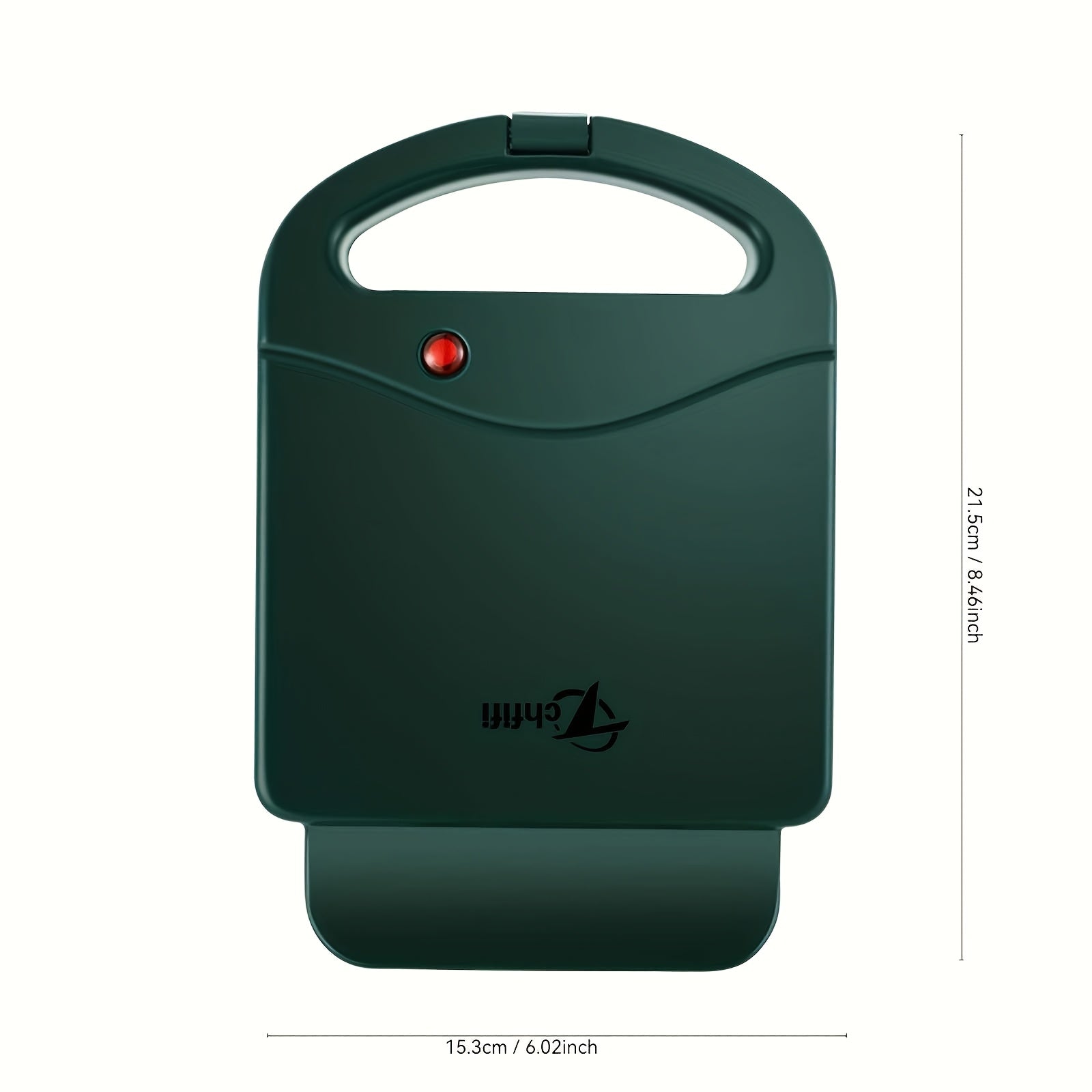 Compact 1000W Sandwich Maker Dual-Sided Heating for Home Use Teal Red Indicator