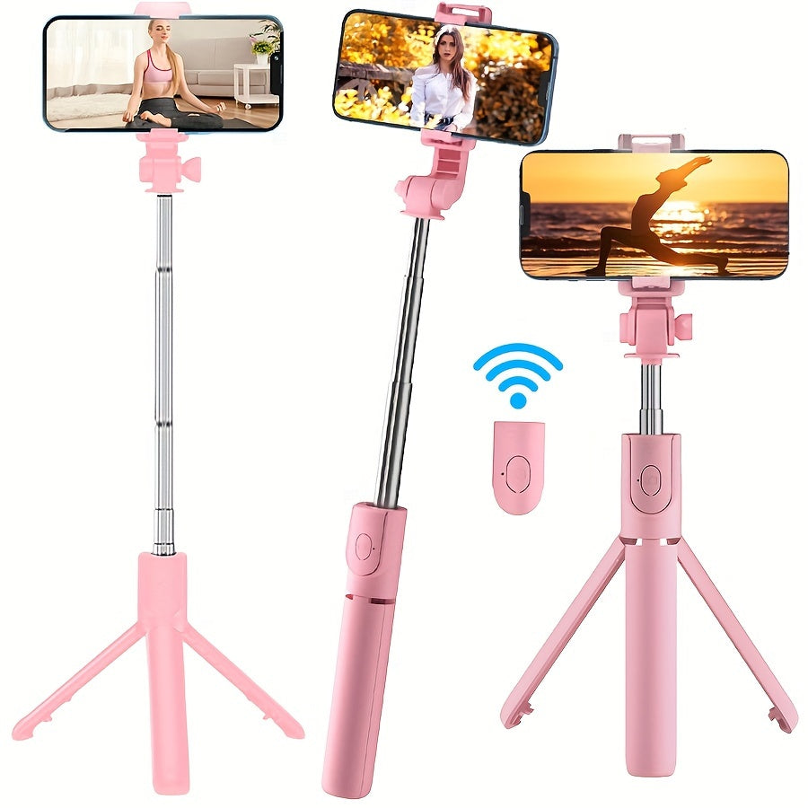 3-in-1 Selfie Stick Tripod va Wireless Remote uchun jonli efir videolari, suratlar, sayohat