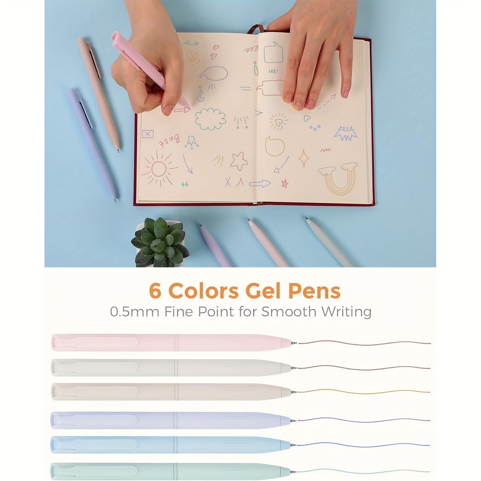 Set de papelería de 44 piezas con estuche grande para lápices, resaltadores, bolígrafos de gel y lápices mecánicos para la escuela