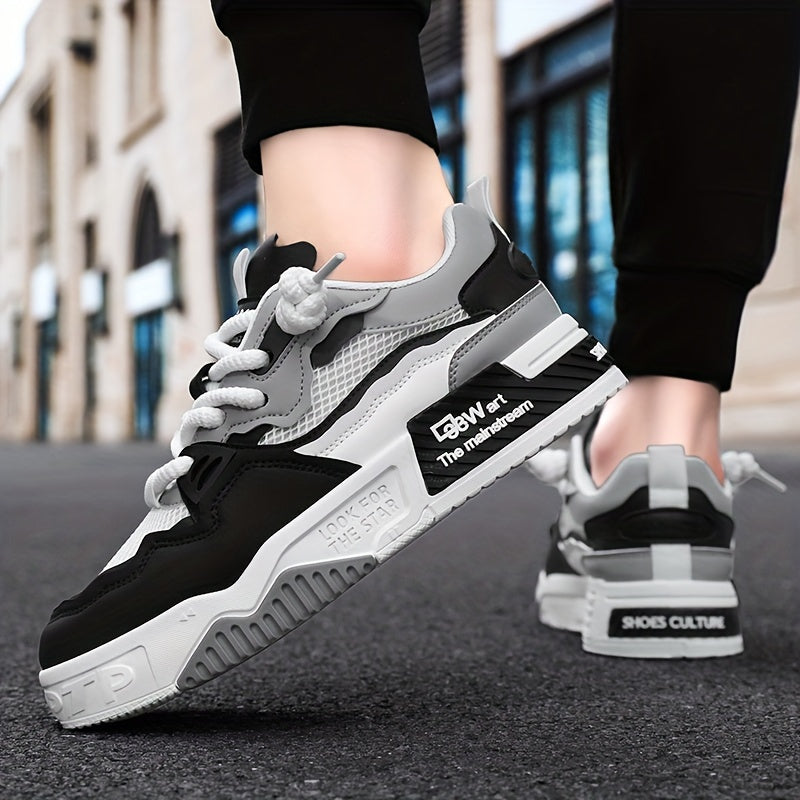 Men's Casual Sneakers with Anti-Slip Sole for Outdoor Activities and Skateboarding