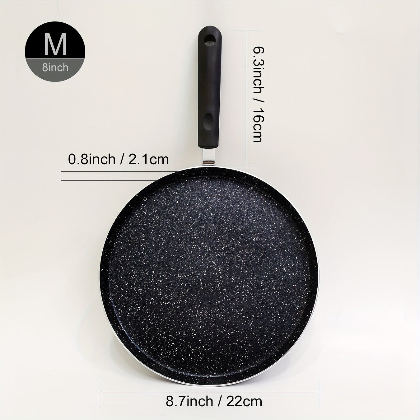 Tuxum va pancake uchun tekis pastki bilan yopishqoq emas oshxona qozoni