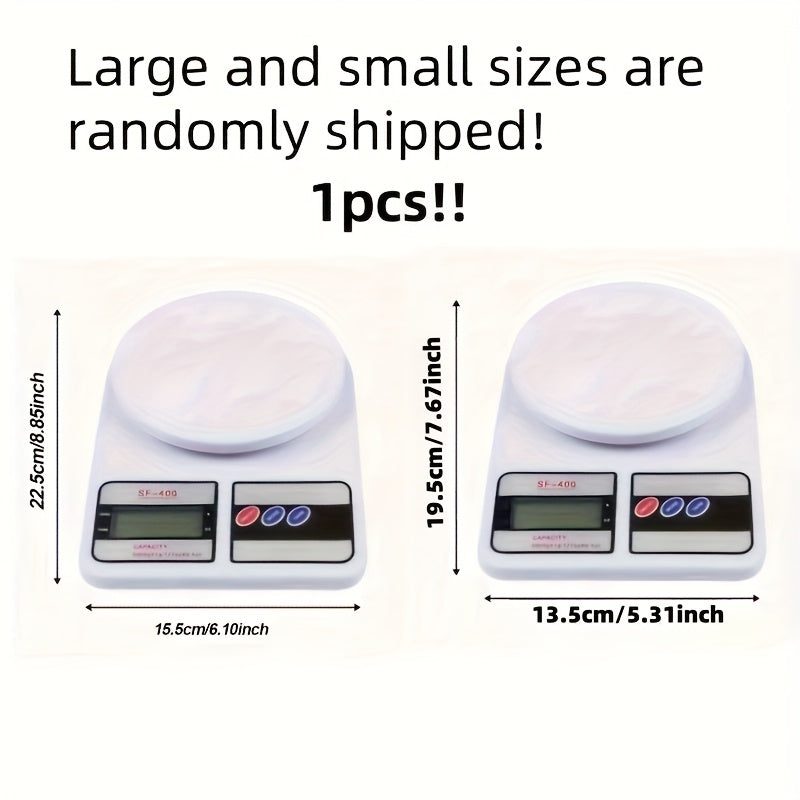 White Digital Kitchen Scale for Cooking and Baking with Easy-to-Read Display