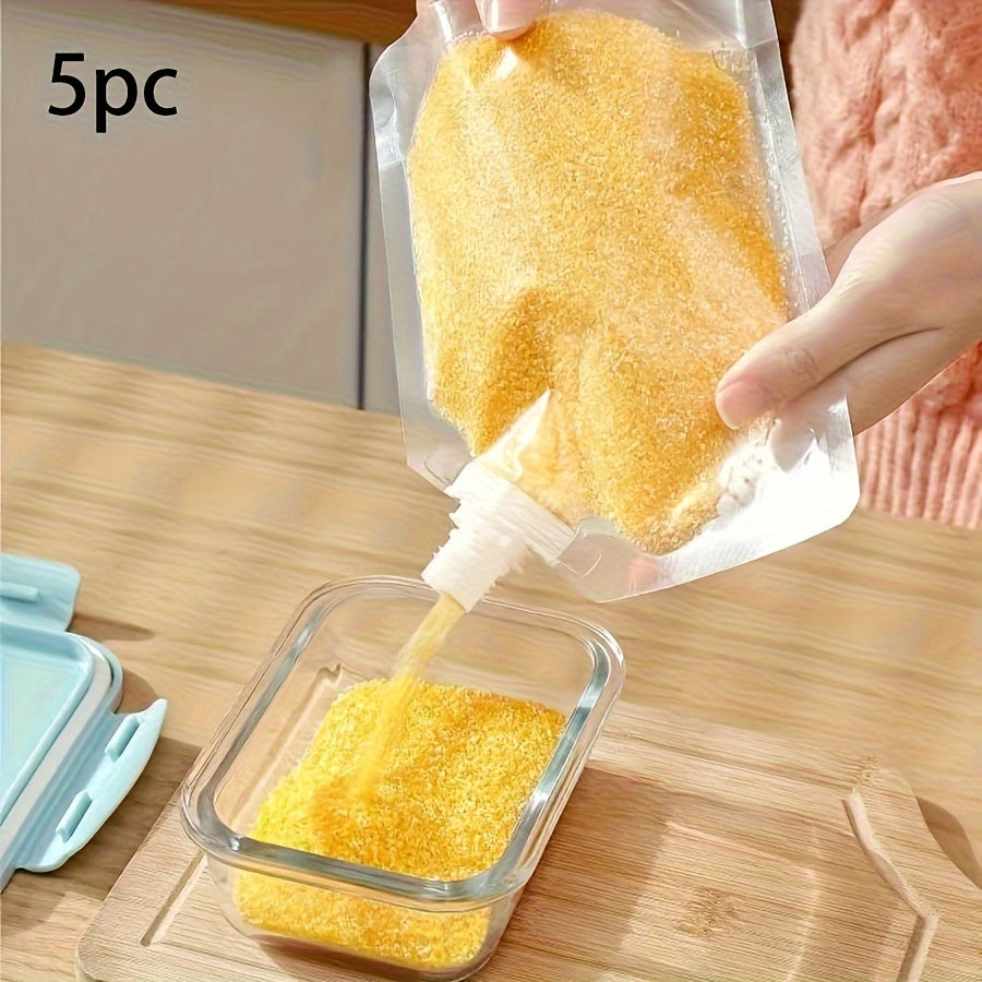 Set of 5 Reusable Food Storage Bags Airtight Seal Bulk Grain Refrigerator Moisture Insect Resistant