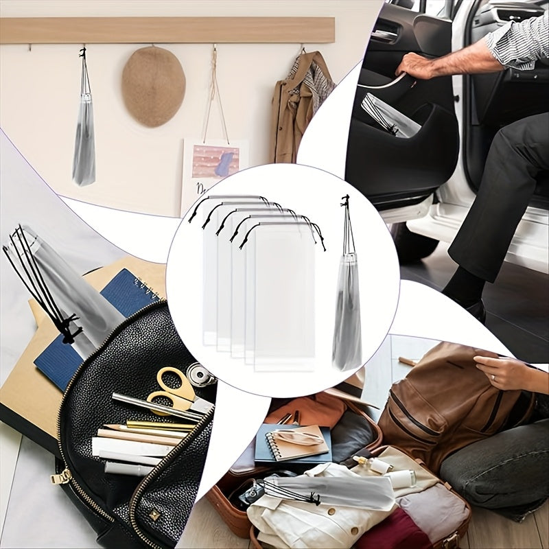 Uniseks suv o'tkazmaydigan mat va shaffof soyabon saqlash sumkasi, tortish uchun ip bilan