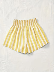 Women's Lightweight Quick-Dry Casual Beach Shorts Elastic Waist Ruching