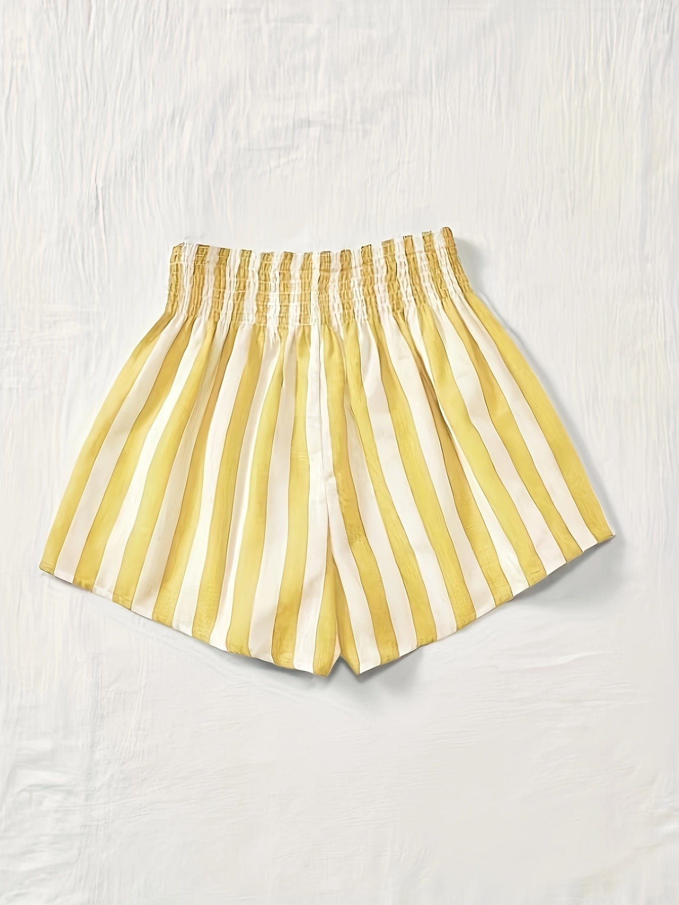 Women's Lightweight Quick-Dry Casual Beach Shorts Elastic Waist Ruching