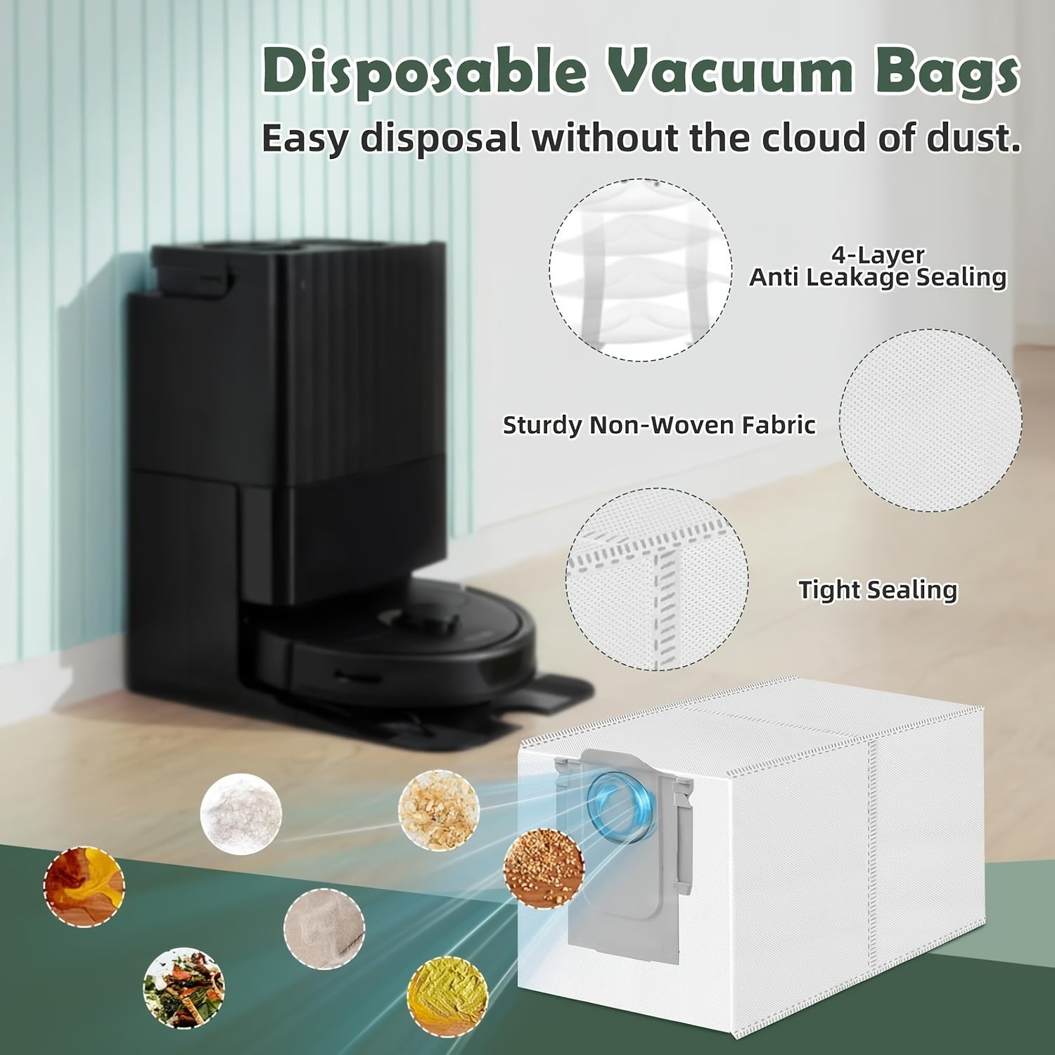 28 Pack Robot Vacuum Replacement Parts for Roborock Q Revo P10 Main Brushes Filters Side Brushes Mop Pads Dust Bags