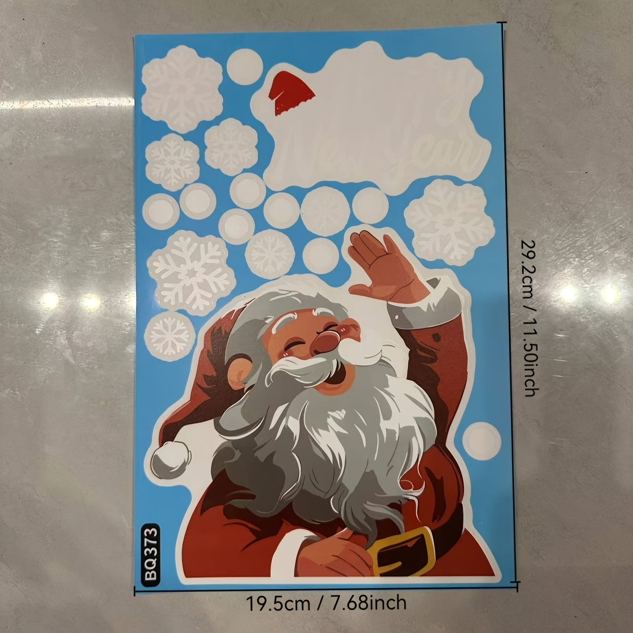 Christmas Window Stickers Santa Reindeer Snowflake Reusable Cling Decals for Glass Doors