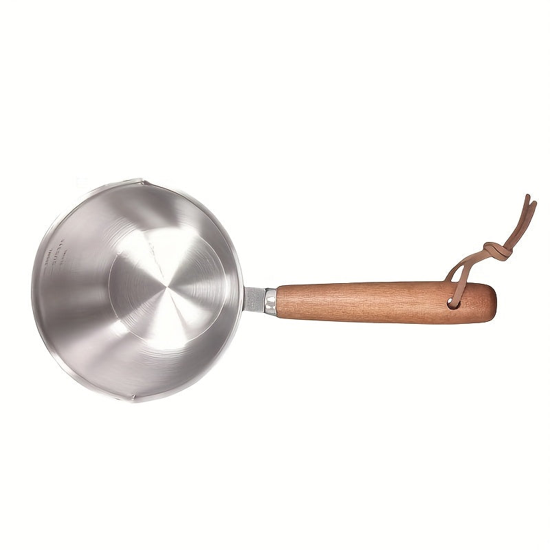 Stainless Steel Oil Pouring Pot, Compact Mini Soup Pan for Cooking and Outdoor Use