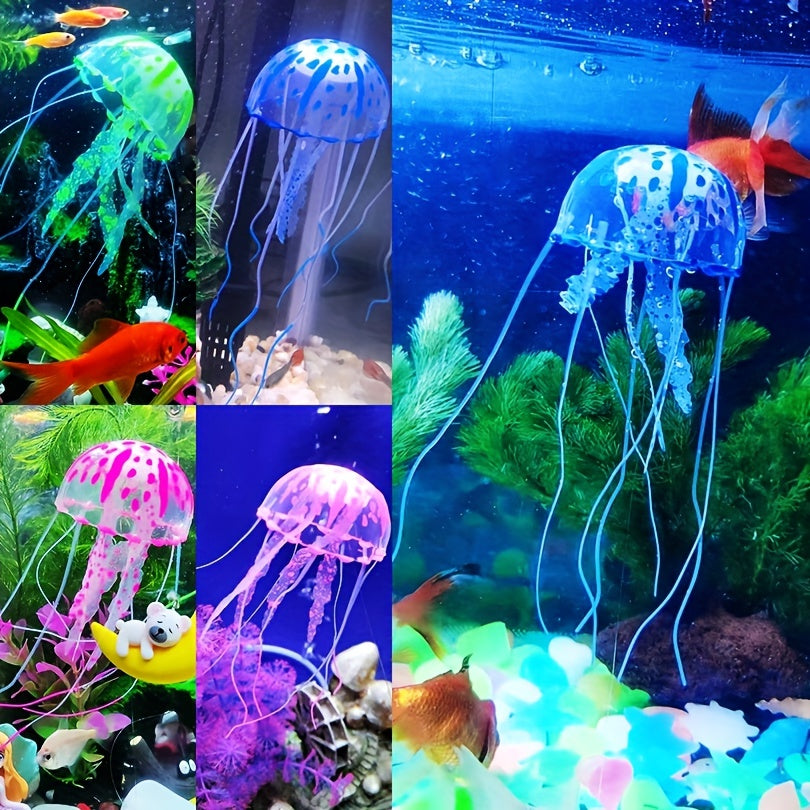 Artificial Silicone Jellyfish Aquarium Ornament for Tank Decoration