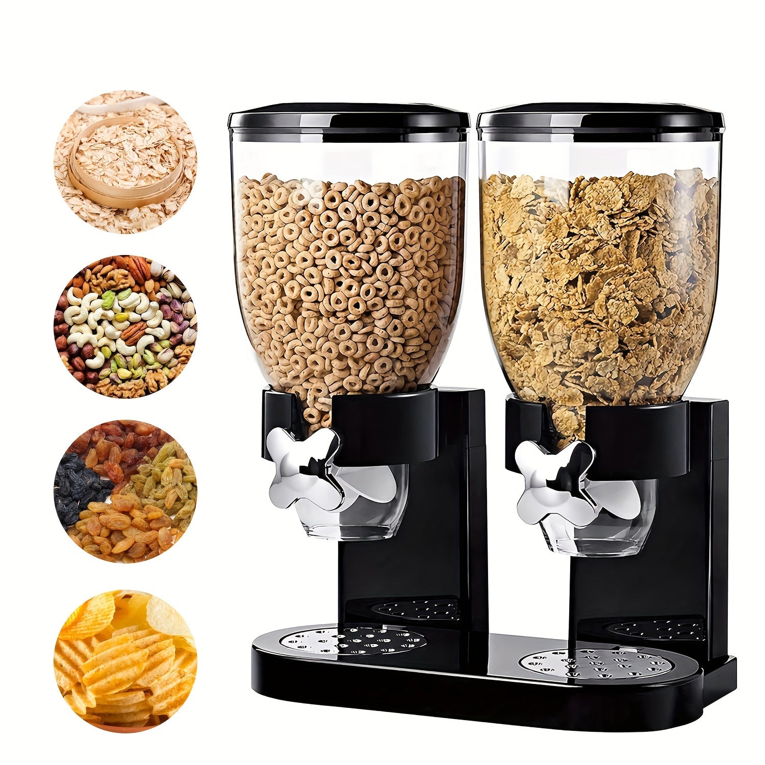 Control Grain Dispenser with Large Capacity for Cereal Nuts Rice and Granola