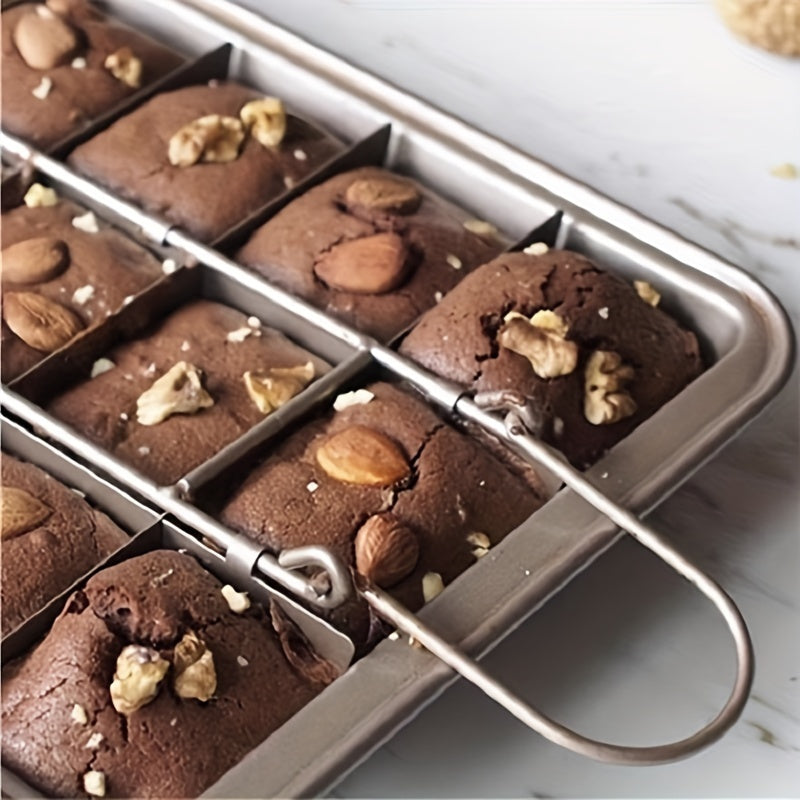 Cake Pan Set with Dividers, Mini Loaf and Square Muffin Pans, Non-Stick