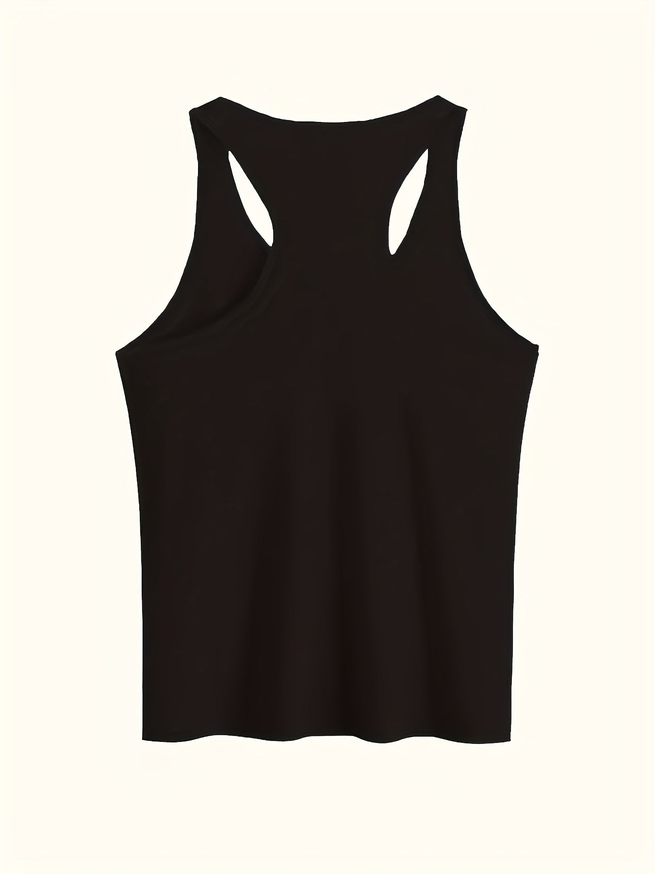 Top de tirantes casual con estampado gráfico negro para mujer, con eslogan, regalo de verano