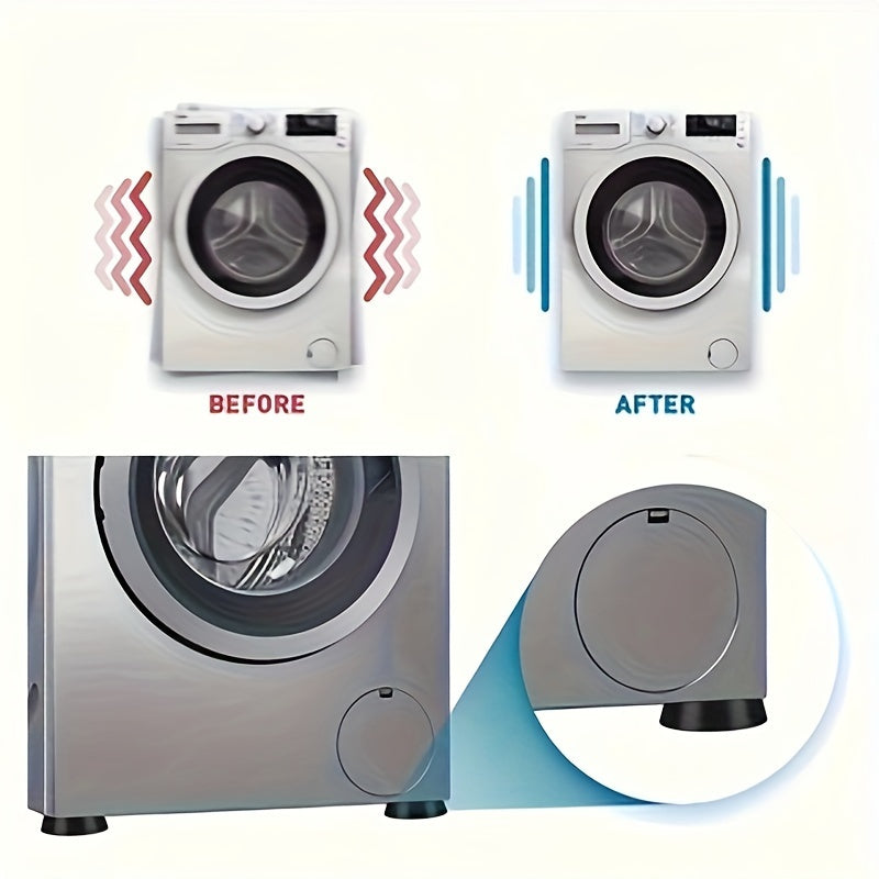 4 Pack Anti-Vibration Rubber Washing Machine Foot Pads Non-Slip Shock Absorbing Height Boost
