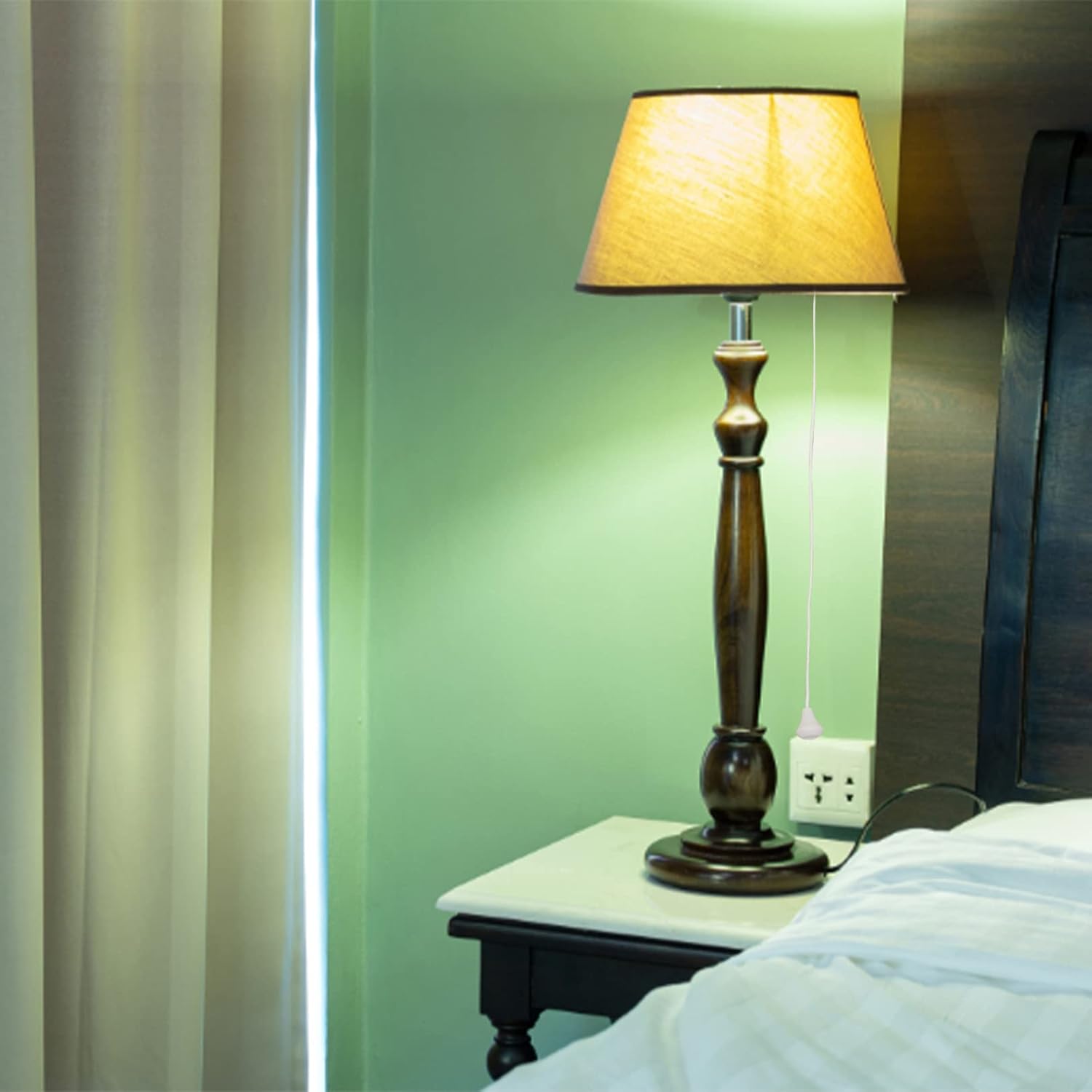 2pcs Nylon Ceiling Switch Cord Pulls for Bathroom and Living Room