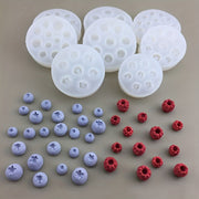 Silicone Blueberry Raspberry Chocolate Mold for Cake Decorating and Baking