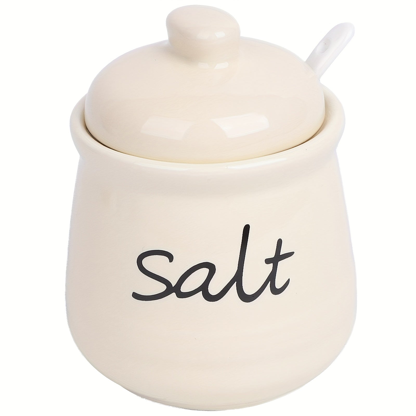 Ceramic Sugar Jar with Lid and Spoon 12oz Capacity for Coffee Bars and Restaurants