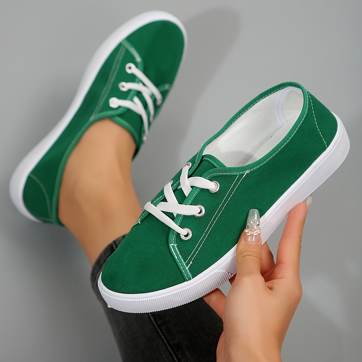 Women's Breathable Casual Sneakers with Rubber Sole, Lightweight, All-Season