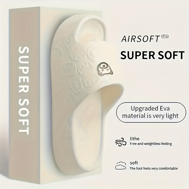 Unisex EVA Non-Slip Sandals Minimalist Striped Design for Home Beach