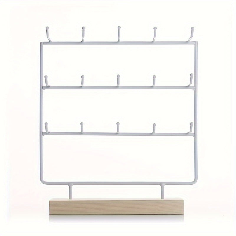 Iron Storage Rack for Key Chain Earrings Ornaments Home Display Organizer