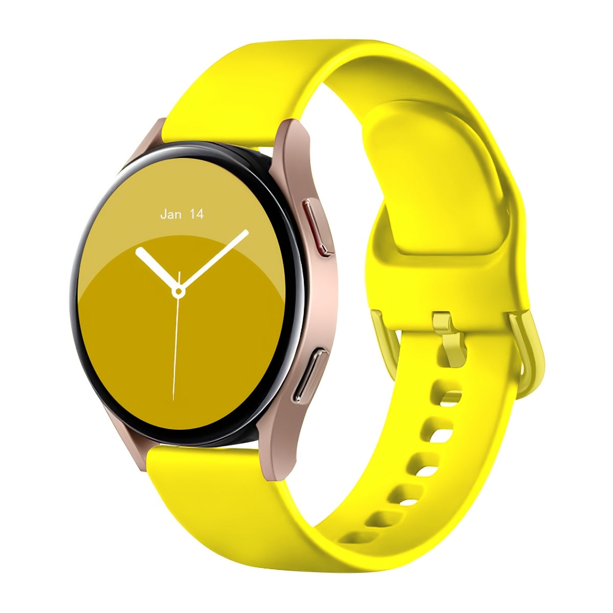 Klassik bir rangli silikon soat to'plami, turli Samsung Galaxy Watch modellari, jumladan Active 2, Watch 5 Pro va Watch 6 Classic bilan mos keladigan qora kamar bilan. 20mm yumshoqni o'z ichiga oladi.