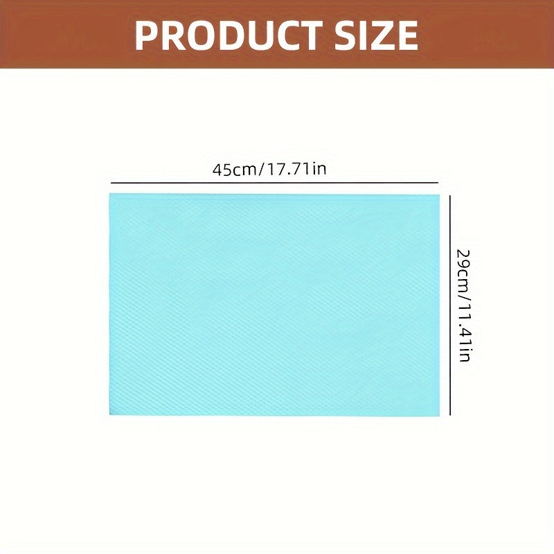 Gray Four-Leaf Flower Pattern Shelf and Drawer Liners for Kitchen Cabinets and Fridges