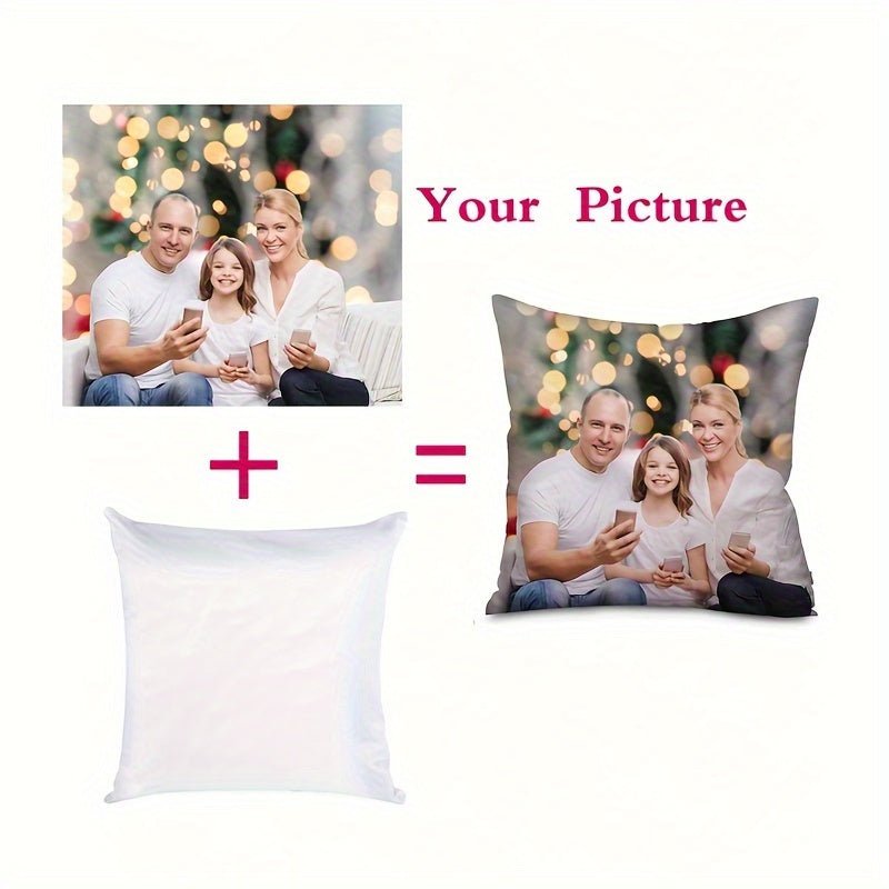 Индивидуальная наволочка для фоторамки с семейным дизайном, моющаяся в машине, застежка-молния