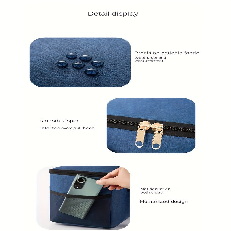 Insulated Lunch Bag Canvas Large Capacity Portable Food Storage for Women