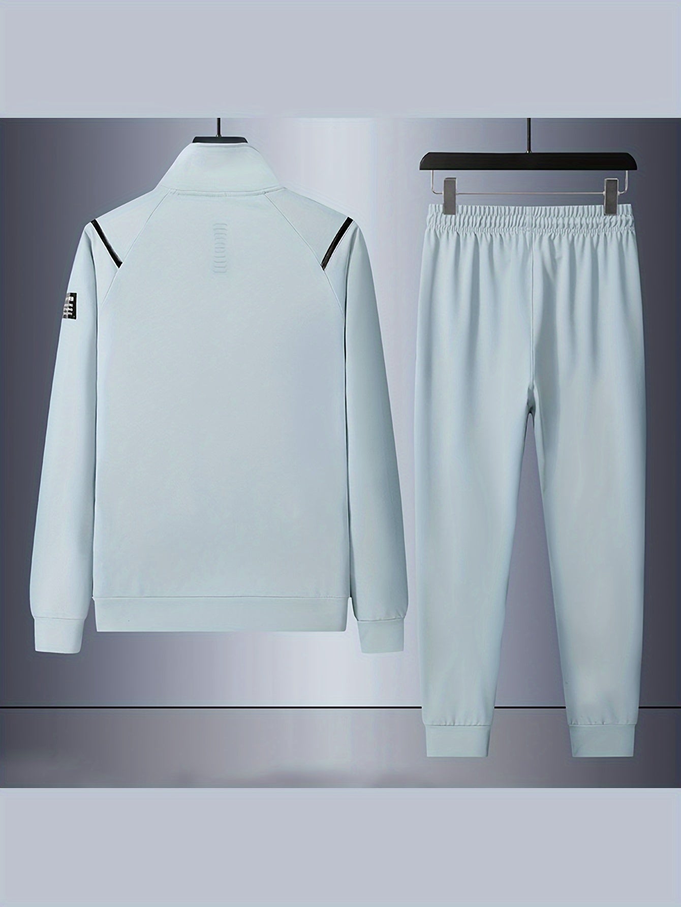 Men's Spring Fall Sports Outfit Set Full Zip Sweatshirt and Drawstring Sweatpants
