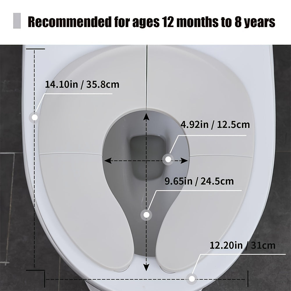 Portativ bolalar uchun hojatxona o'rnatuvchisi - Qaytariladigan, bolalar uchun yopishqoq hojatxona mato - Kulrang, pushti, ko'k ranglarda mavjud