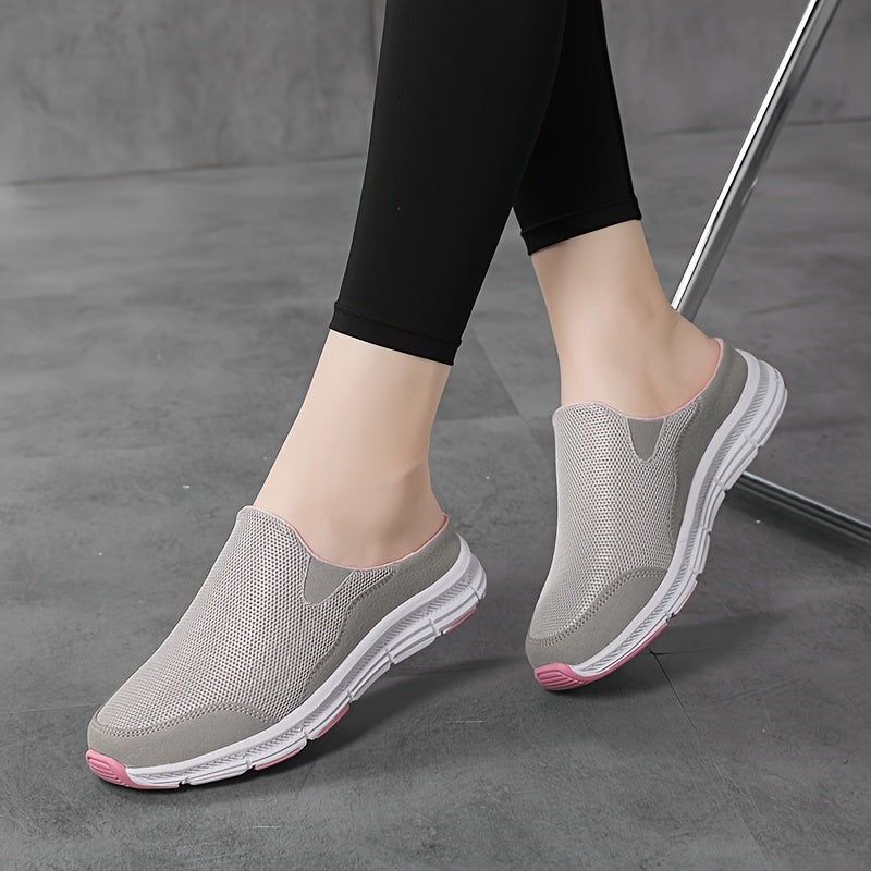 Women's Plus Size Slip-On Sneakers Breathable Mesh Lightweight Casual Shoes
