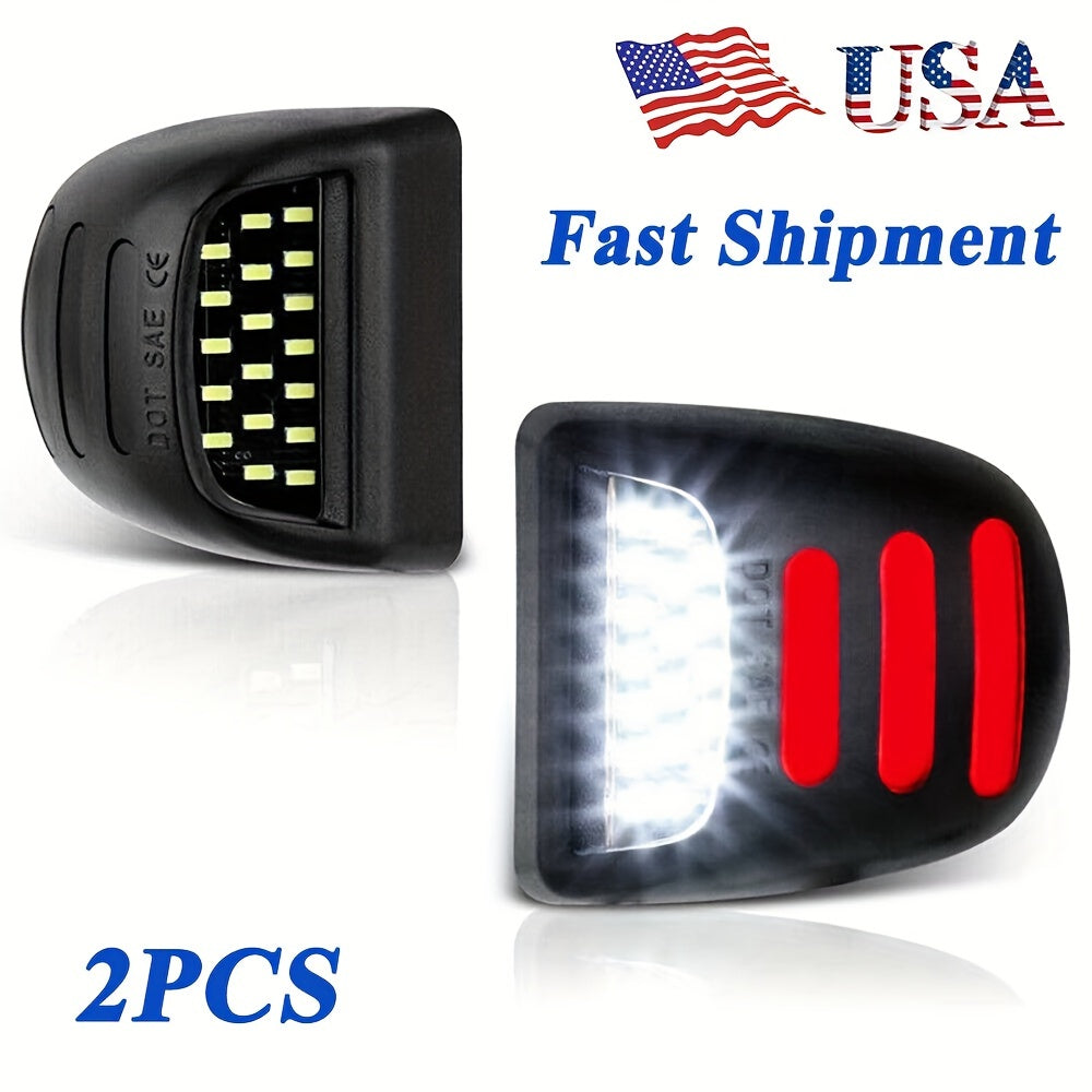 2pcs LED License Plate Lights for Silverado Tahoe Yukon XL Replacement