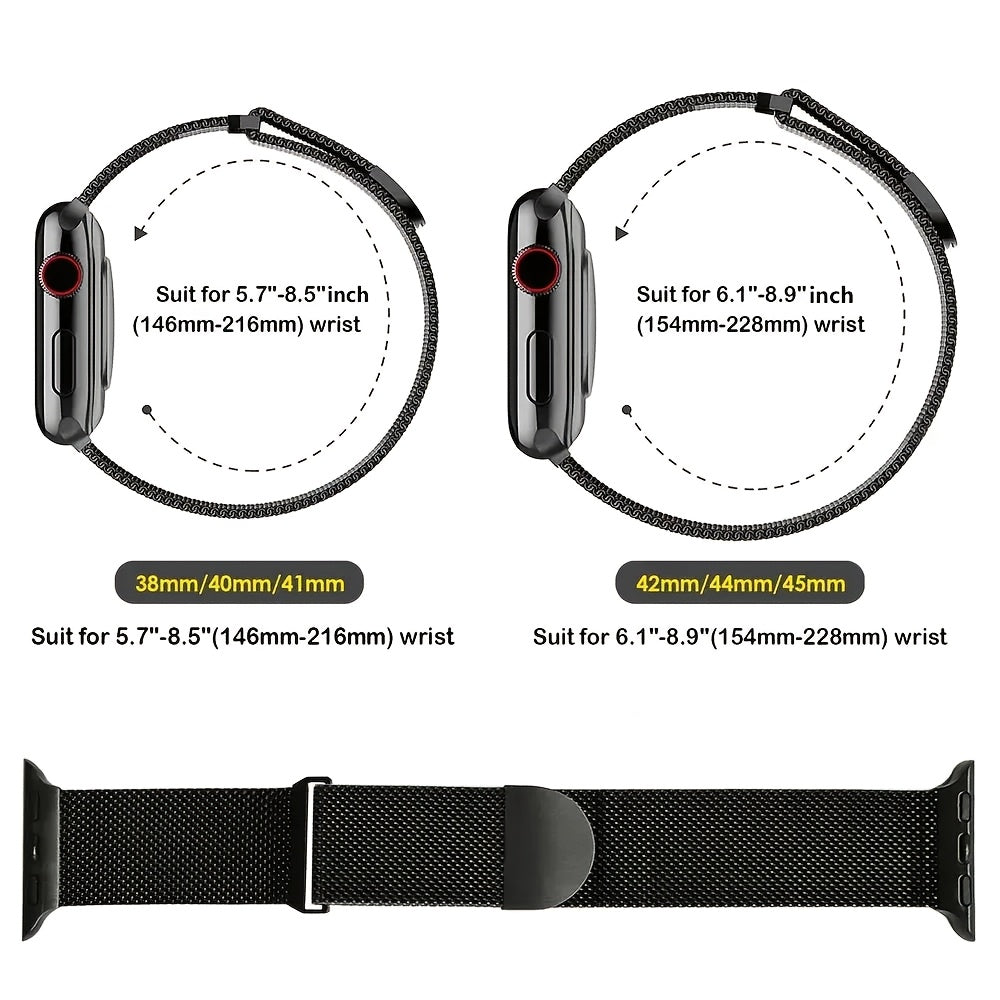 Stainless Steel Watch Band for Apple Watch Men Women Compatible with Series 1 to SE