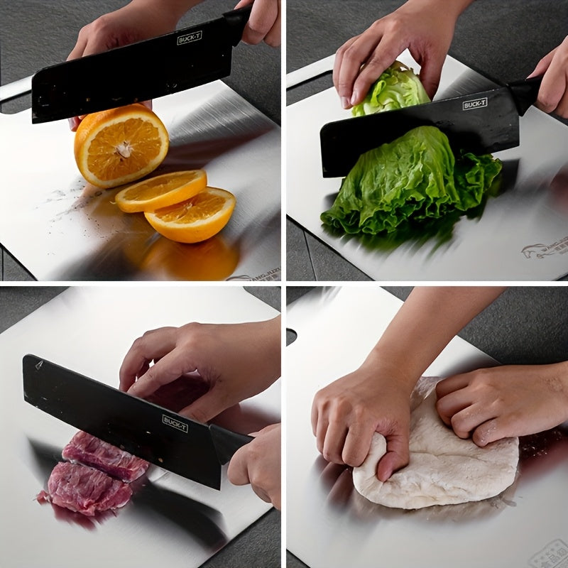 Stainless Steel Double-Sided Cutting Board for Kitchen and Dining