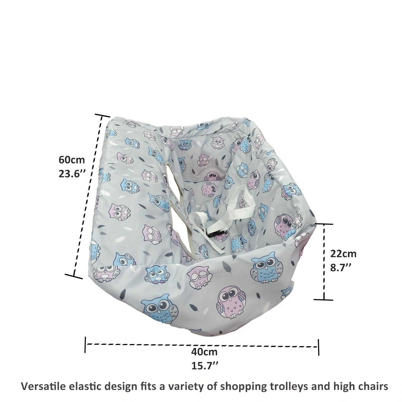 Baby Seat Cushion Waterproof Small Broken Flowers for Shopping Cart and High Chair