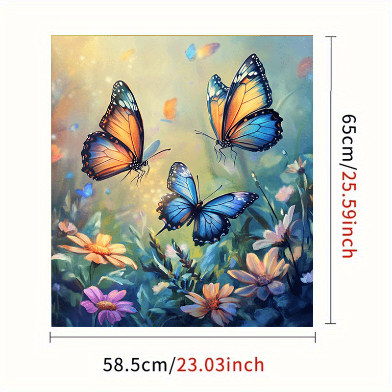 Iridescent Butterfly Dishwasher Magnet Waterproof PVC Floral Kitchen Decor