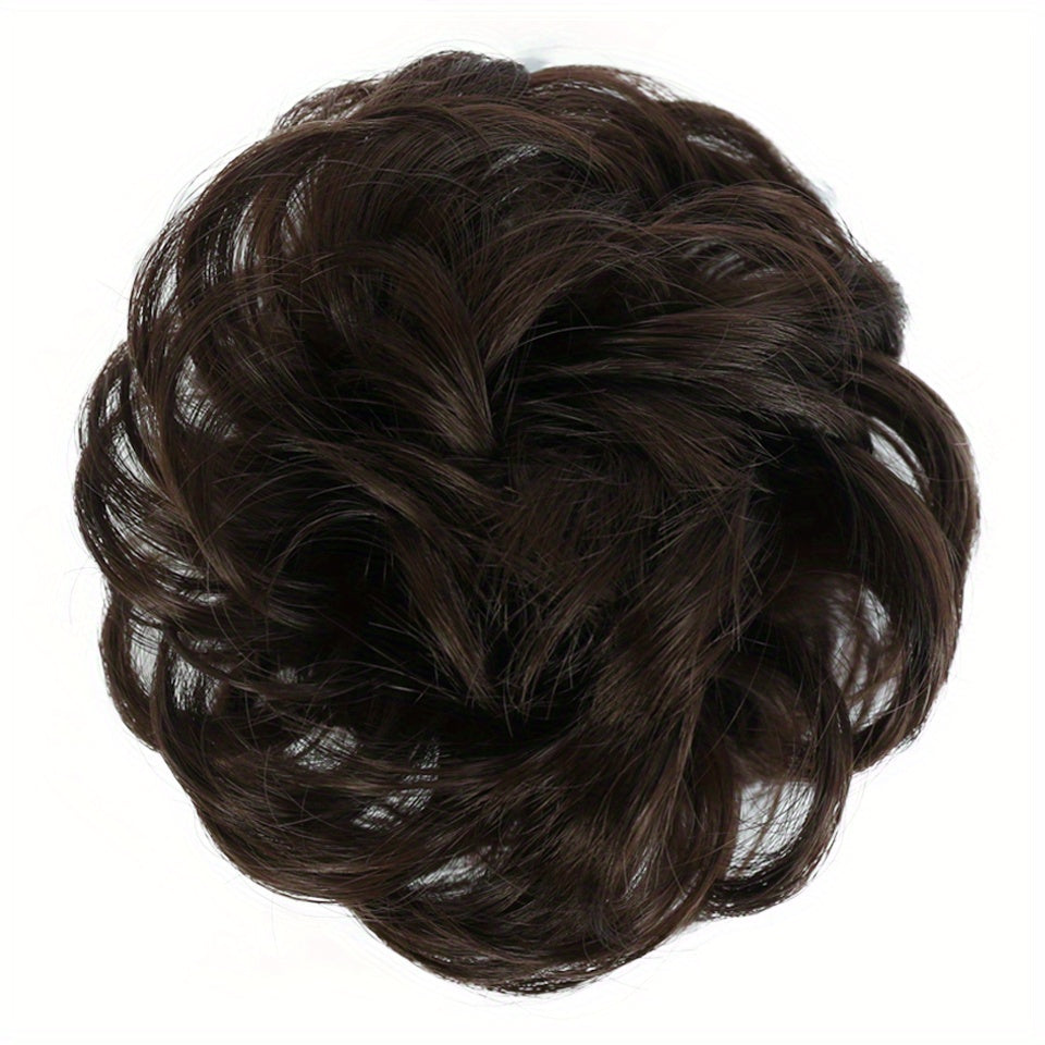 Women Synthetic Hair Bun Chignon Hairpiece Elastic Scrunchie Hair Accessory