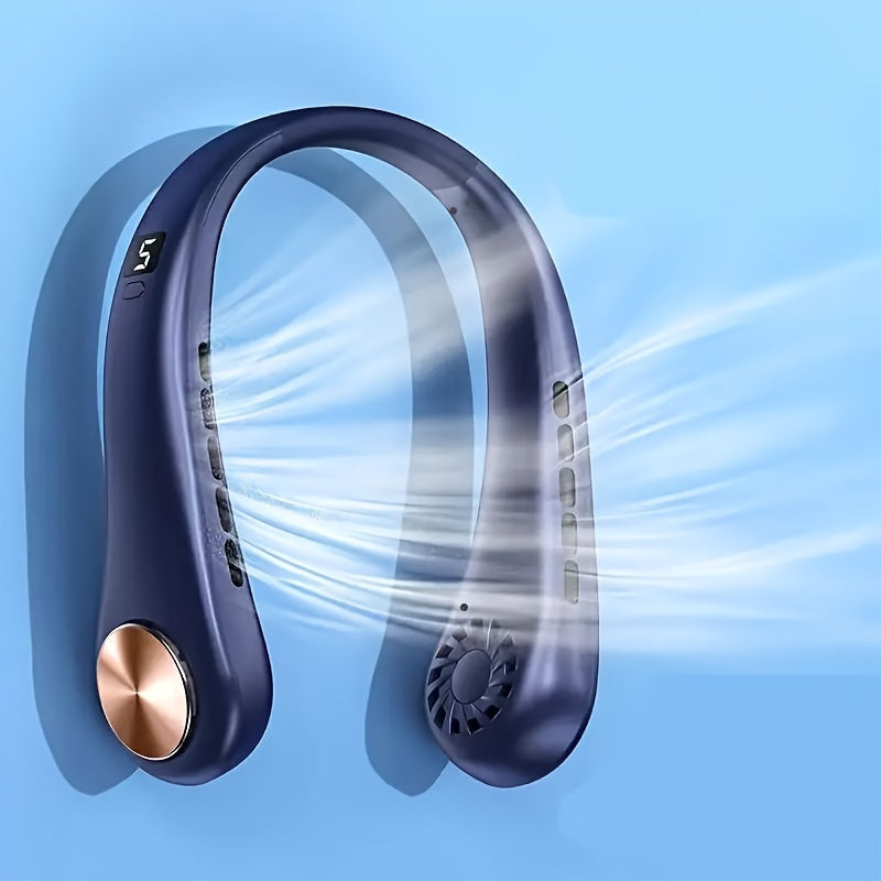 Mini Personal Bladeless Fan with USB Rechargeable 3 Speeds LED Display