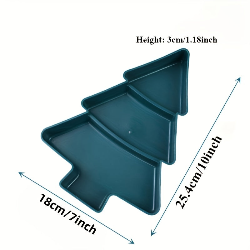 Plastic Christmas Tree Snack Tray for Parties and Gifting