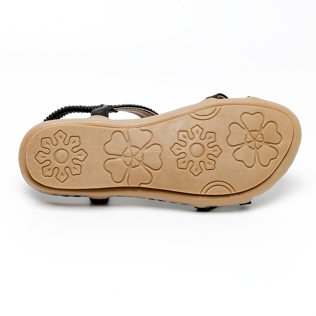 Women's Boho Summer Sandals Faux Cover Rhinestone Braided Strap