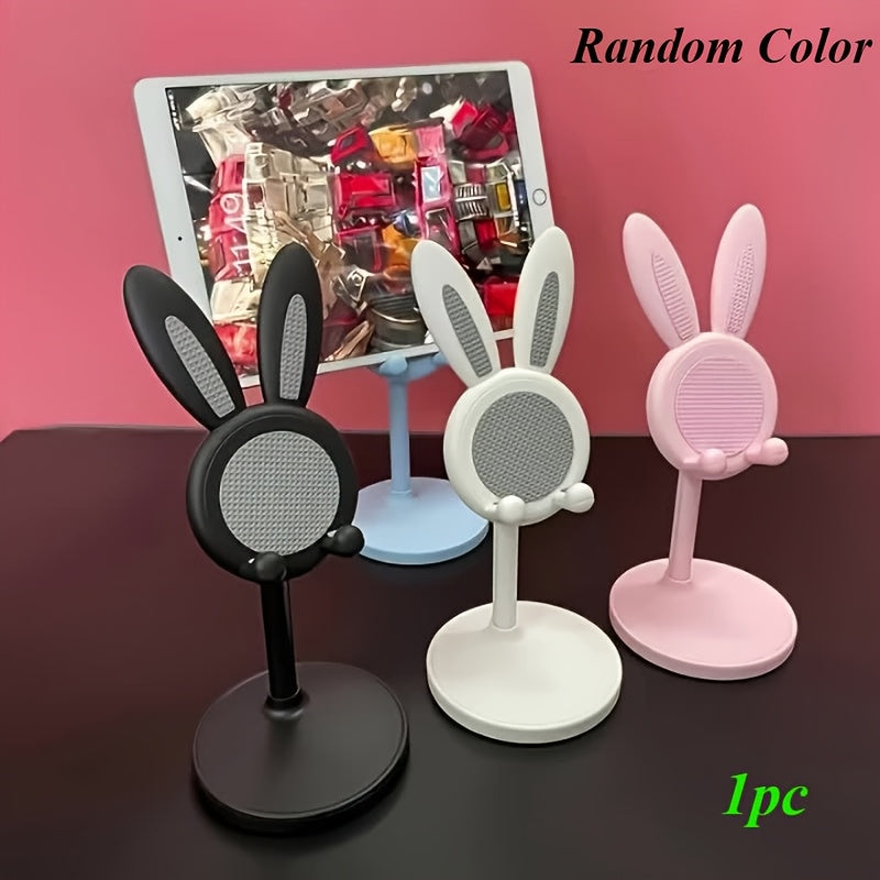 Adjustable PVC Rabbit Phone Stand with Stable Grip and Portable Design