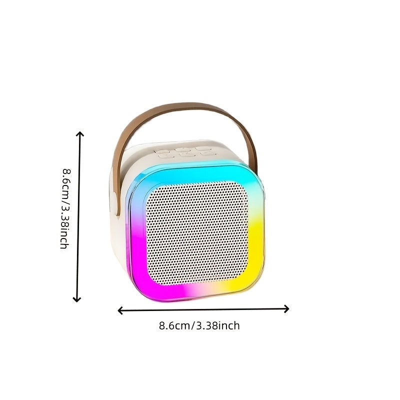 Wireless Microphone Speaker for Karaoke Home Audio System Pink White