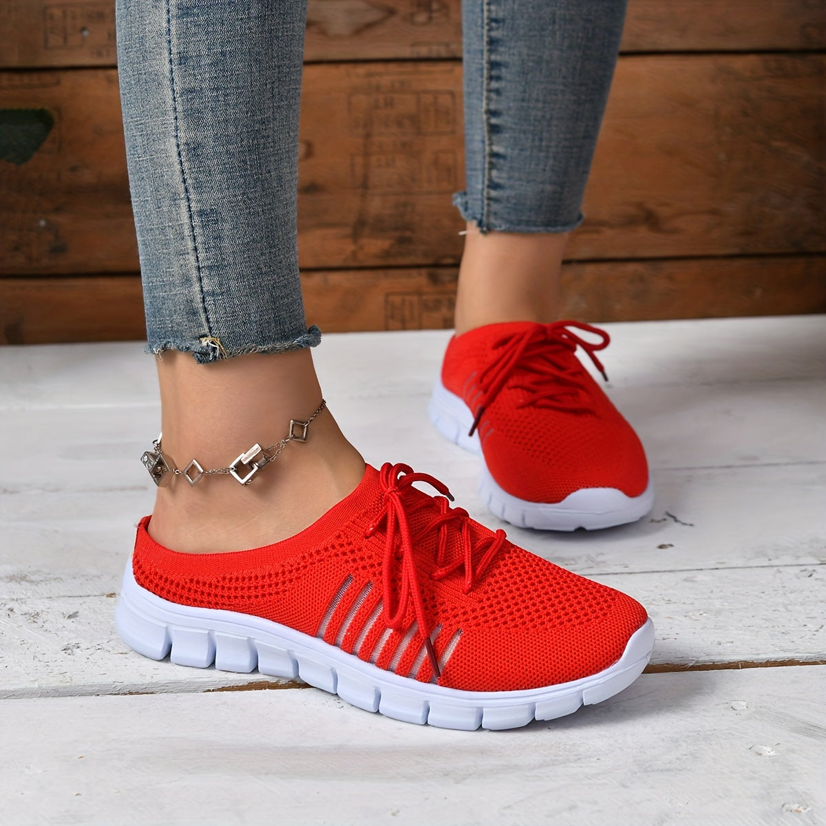 Women's Lightweight Breathable Low-Top Sneakers Casual All-Season Shoes