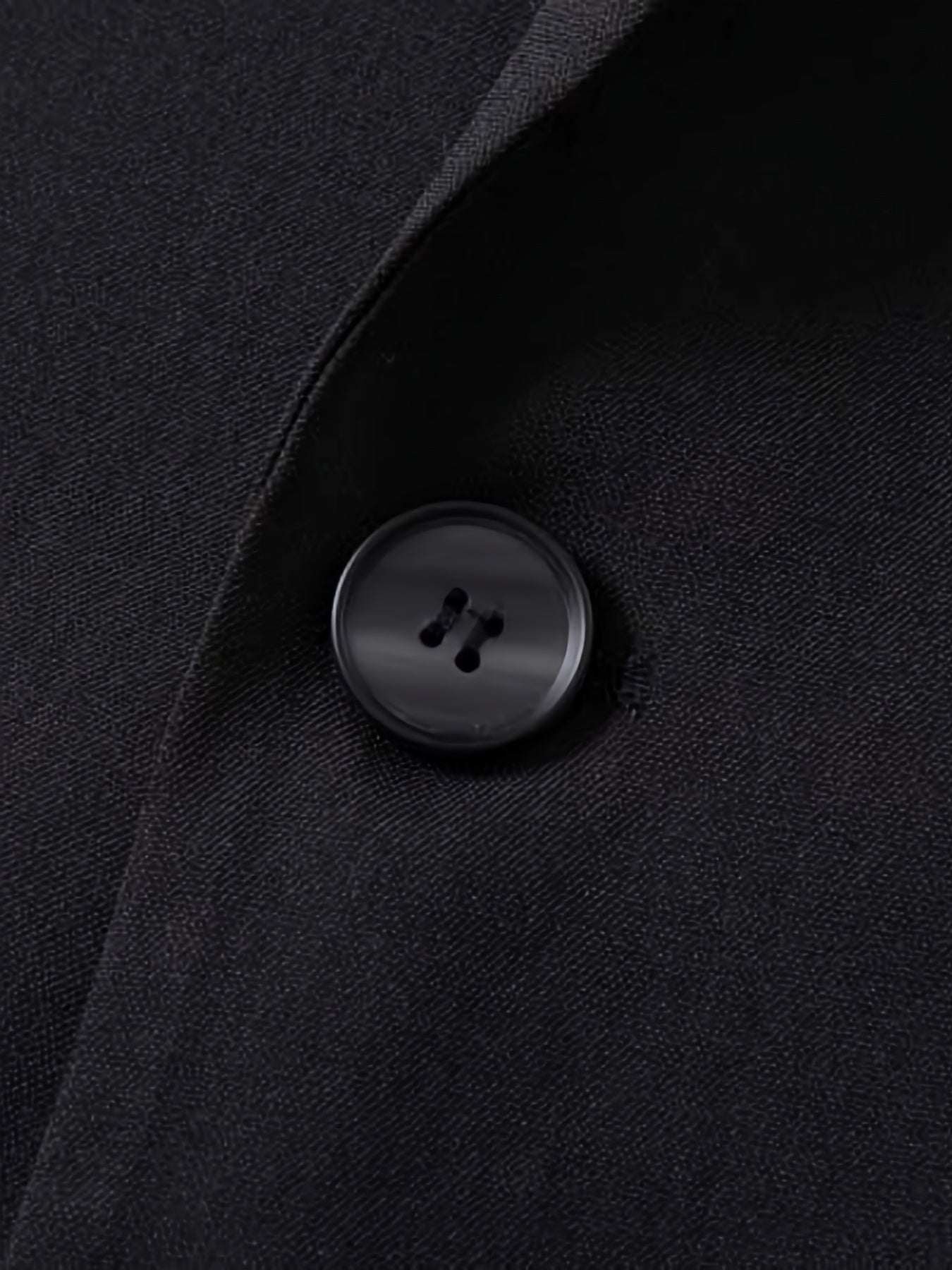 Men's Slim Fit Suit Set with Turned Collar and Nine-Fit Pants Solid Color Woven Fabric All Season