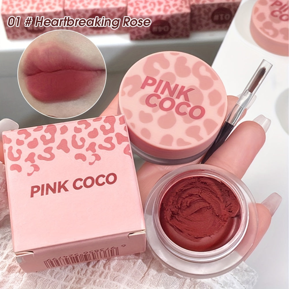 Women Soft Matte Milk Lip Balm with Built-in Lip Brush