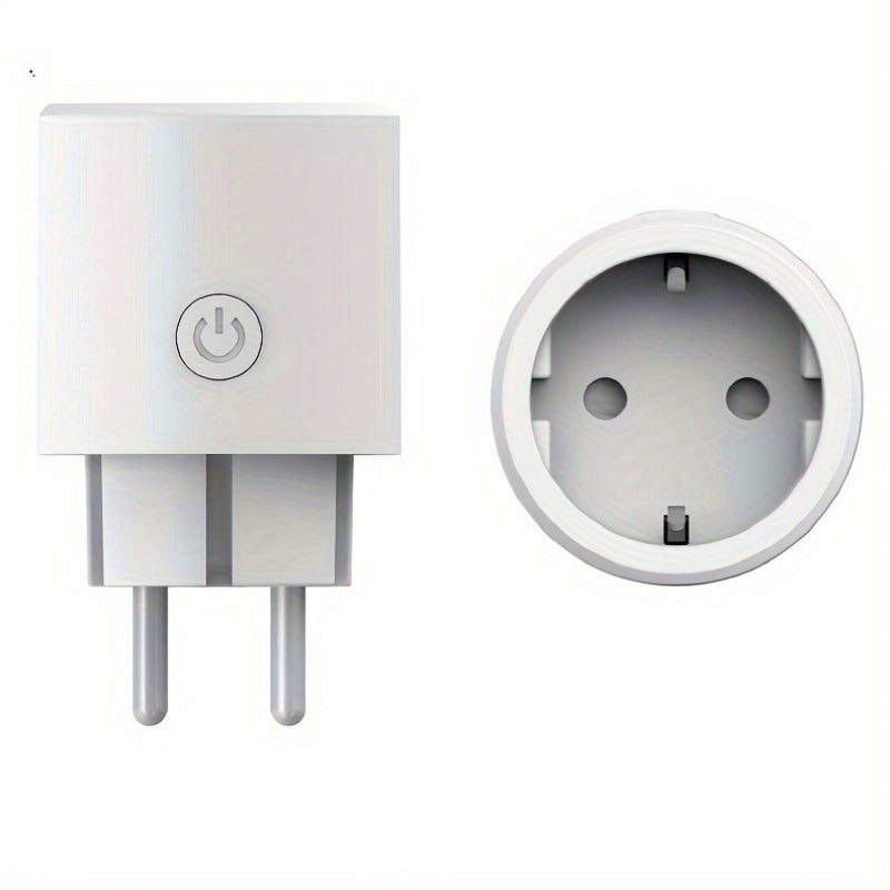 Enchufe inteligente WiFi mini con control por app, compatible con Alexa y Google Home, temporizador, 16A, 3840W, enchufe europeo