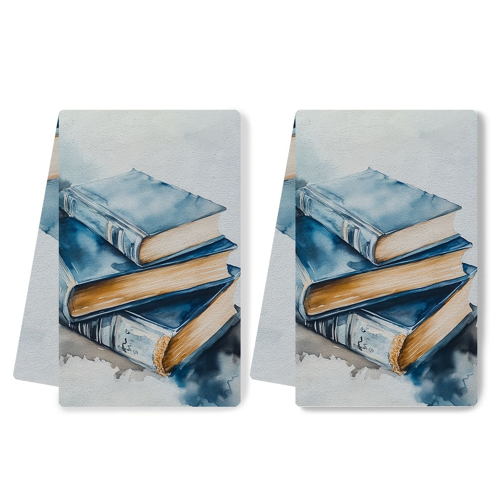 Set of 2 Coastal Decor Kitchen Towels 40x60cm Ultra Soft Absorbent