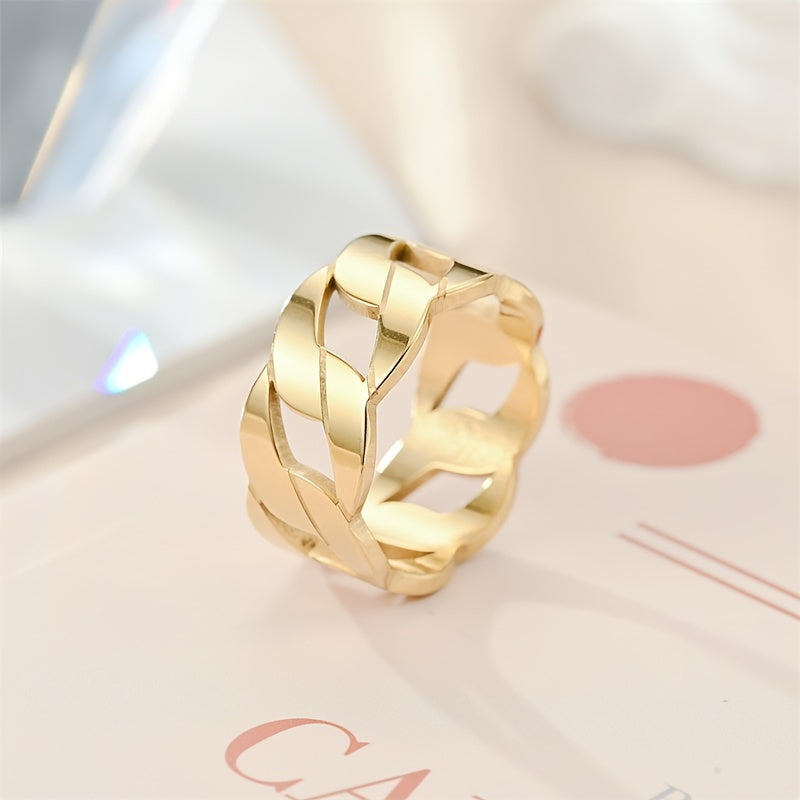 Men's Fashion Jewelry Set Stainless Steel Necklace Bracelet Ring Retro Hip-Hop Punk Style 3 Pieces