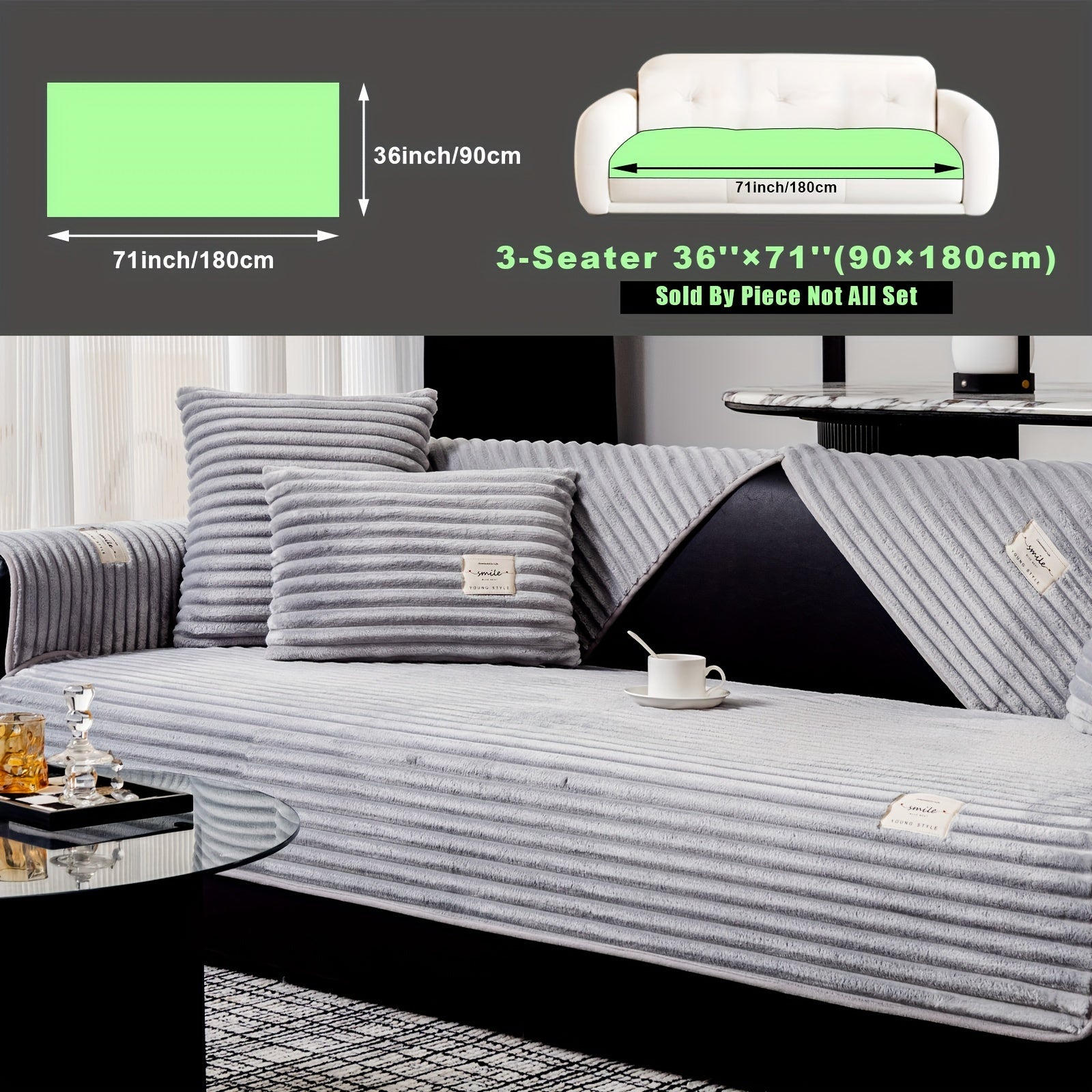 Плюшевый чехол на диван из бархата, противоскользящий, для домашних животных, моющийся в машине, современный стиль, все размеры